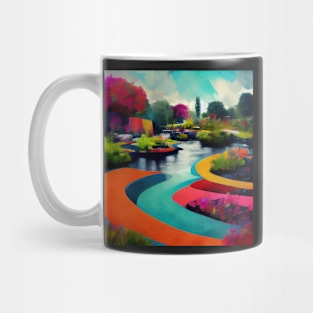 psychedelic river Mug